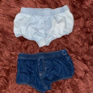Cat and jack pair of blue jeans bloomers sz: 6-9 months
